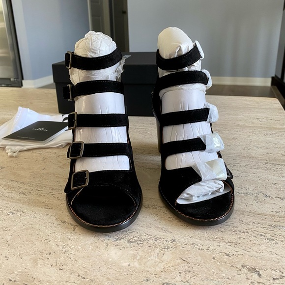 Coach Suede Buckle Booties Style No. G1787 - Picture 10 of 12